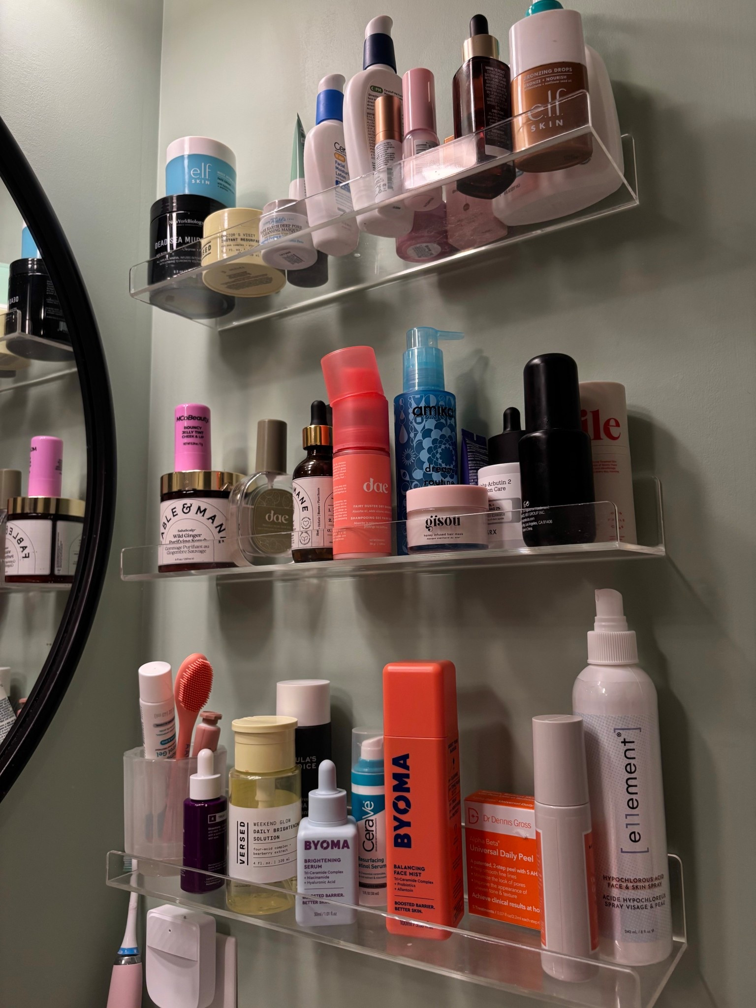 only $17! these shelves are perfect for storing skincare 🫧

#LTKgrwm #LTKHome #LTKFindsUnder50