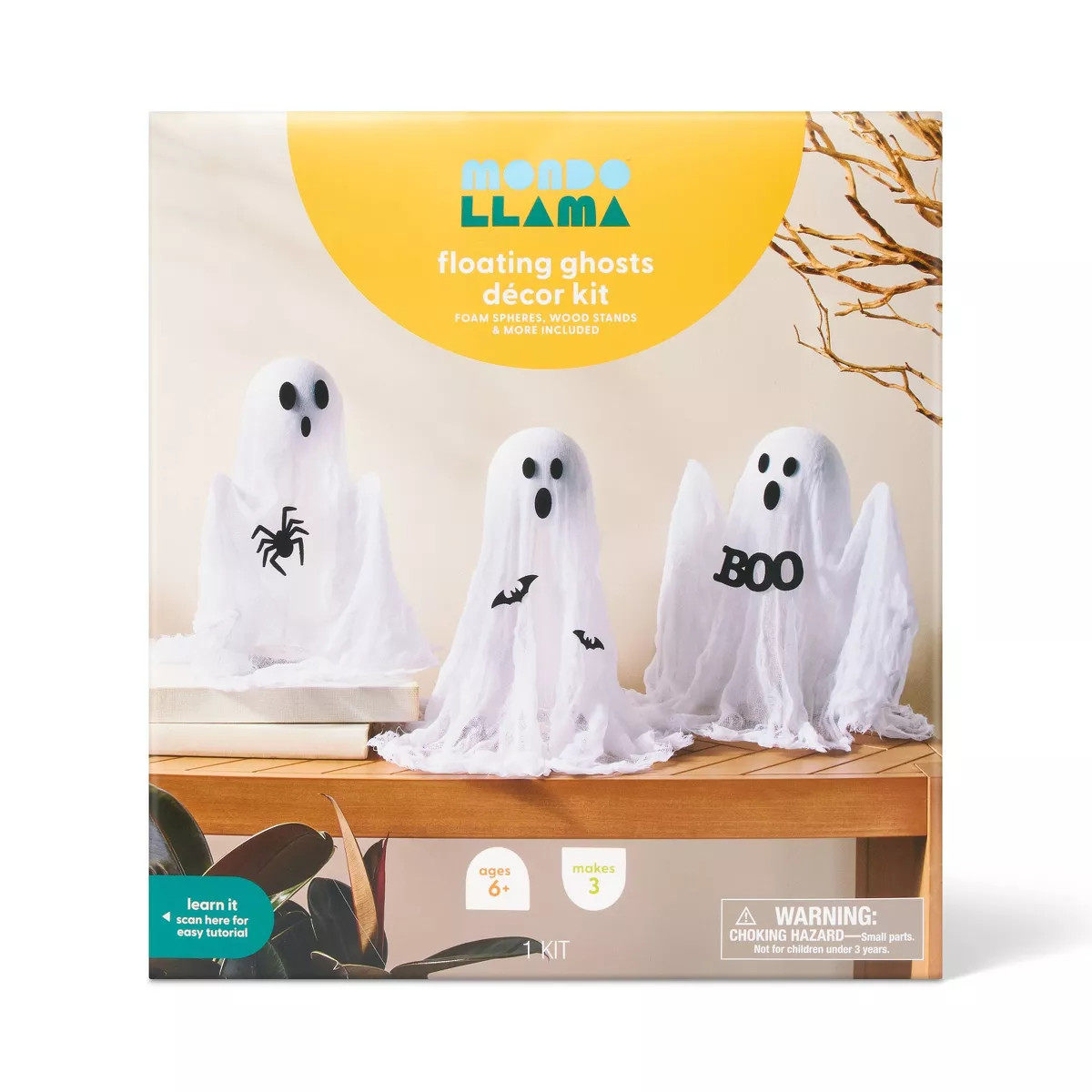 3ct Halloween Craft Cheesecloth Ghosts Décor Kit - Mondo Llama™ | Target