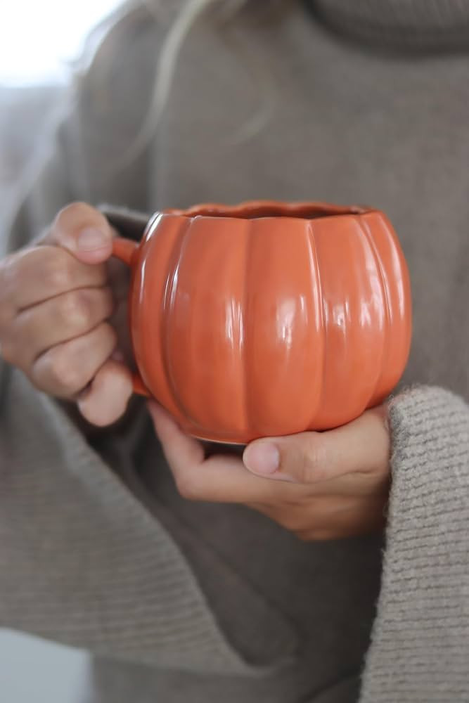 Pretty Little Home Large Pumpkin Mug - Autumnal Orange | Amazon (UK)