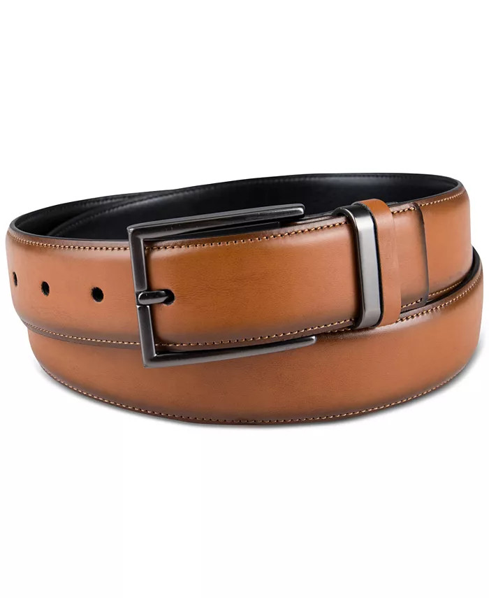 Alfani Men's Burnished Edge and Metal Loop Dress Belt, Created for Macy's & Reviews - All Accesso... | Macys (US)