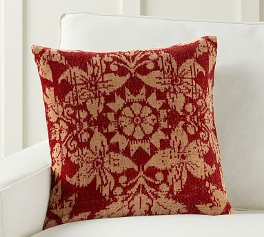 Kynlee Printed Velvet Pillow Cover | Pottery Barn (US)