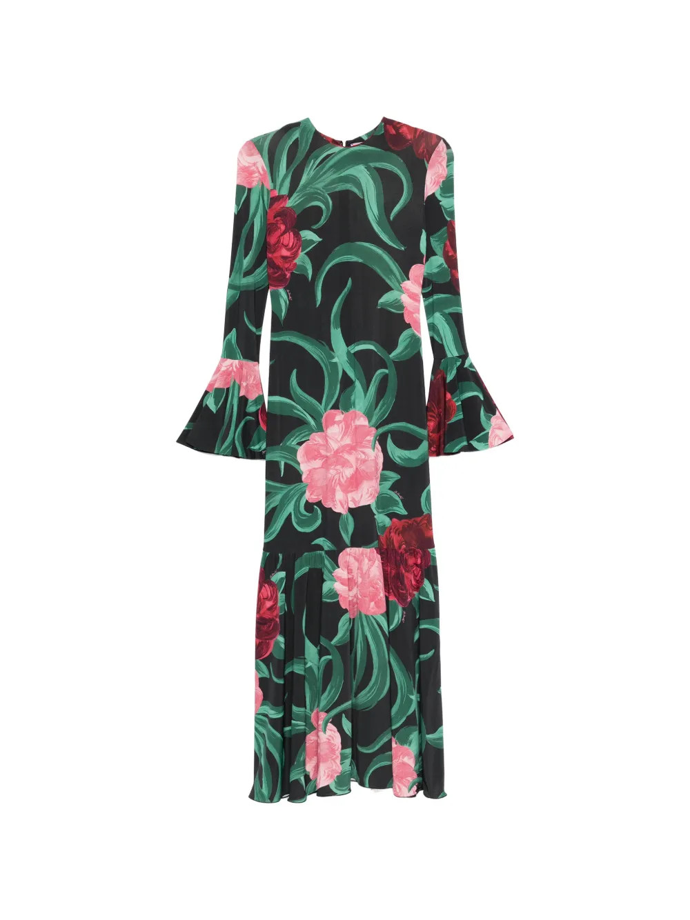 La DoubleJ Alba floral-print maxi dress - Black | Farfetch Global