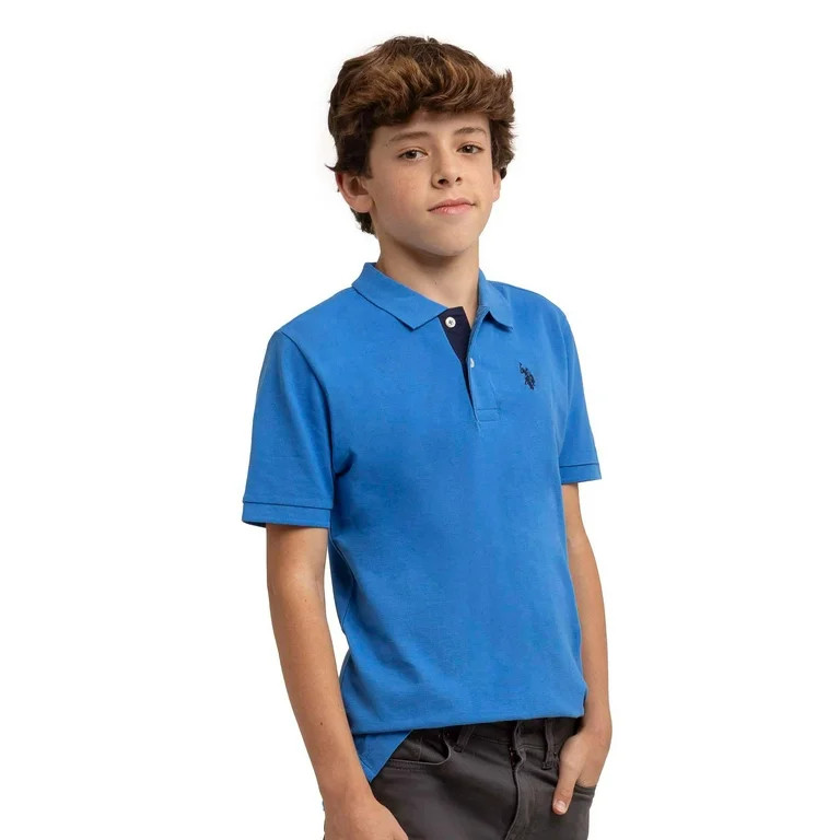 U.S. Polo Assn. Boys Short Sleeve Pique Polo Shirt, Sizes 4-18 | Walmart (US)