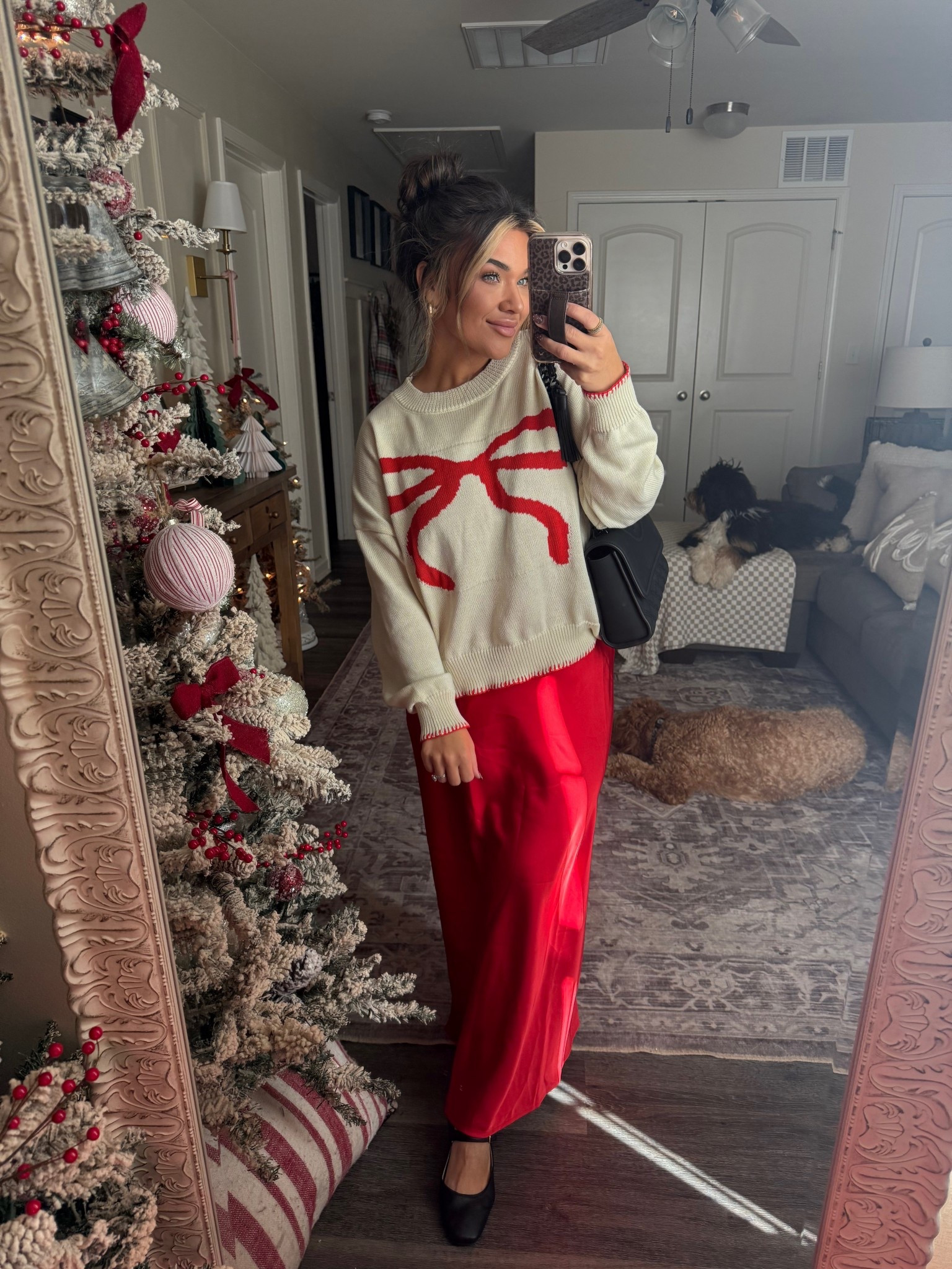 Obsessing over this holiday look! 

Wearing size medium skirt and medium sweater 

#LTKFindsUnder50 #LTKMidsize #LTKHoliday