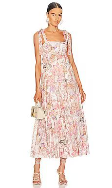 Zimmermann Cira Tie Shoulder Maxi Dress in Pearl Multi Floral from Revolve.com | Revolve Clothing (Global)