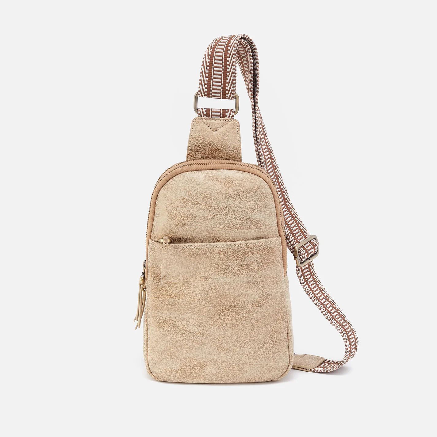 Cass Sling in Metallic Leather - Gold Leaf | HOBO Bags