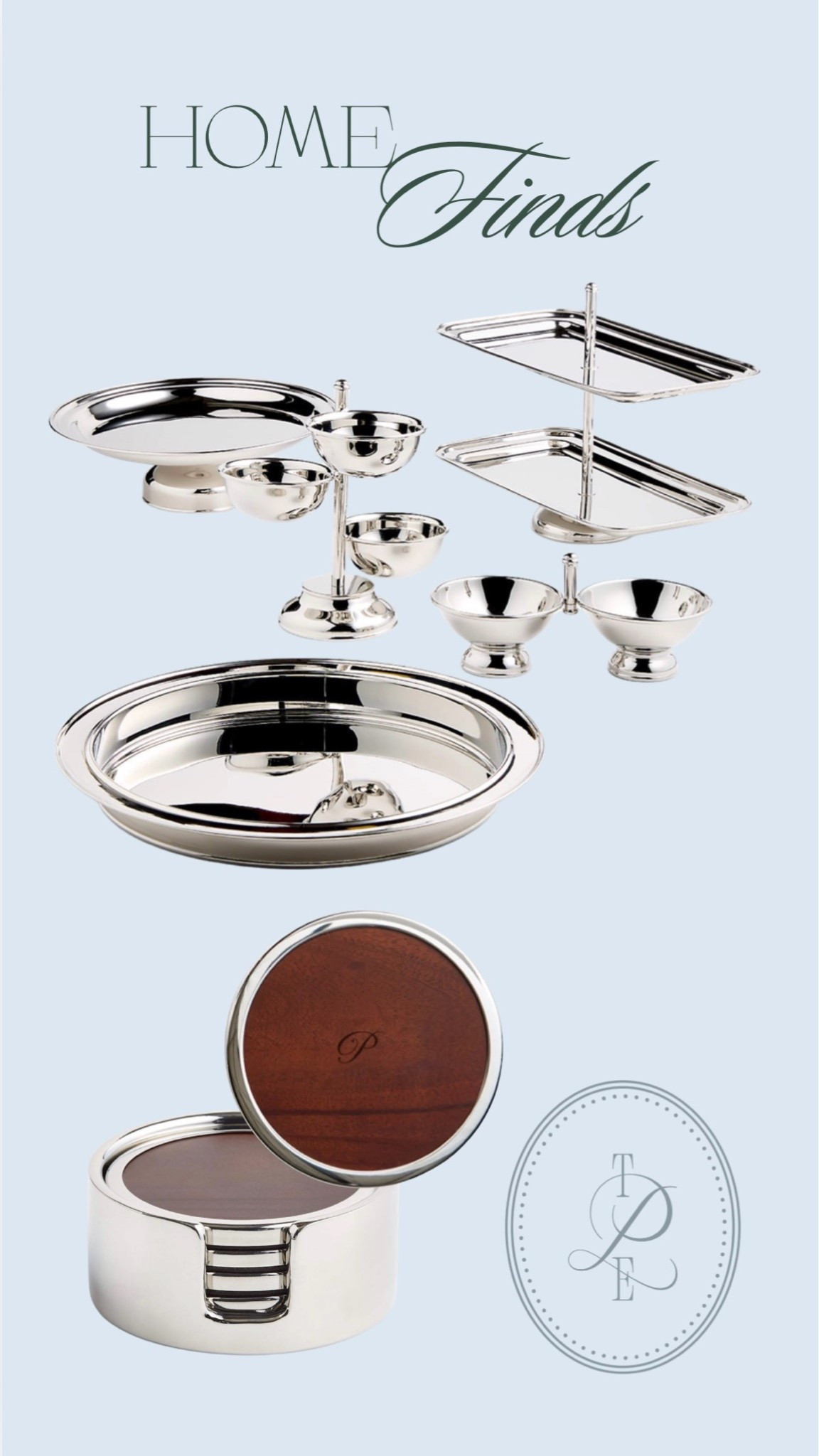 Insanely chic home finds! The perfect hosting pieces and personalized coasters that would make a great hostess gift!