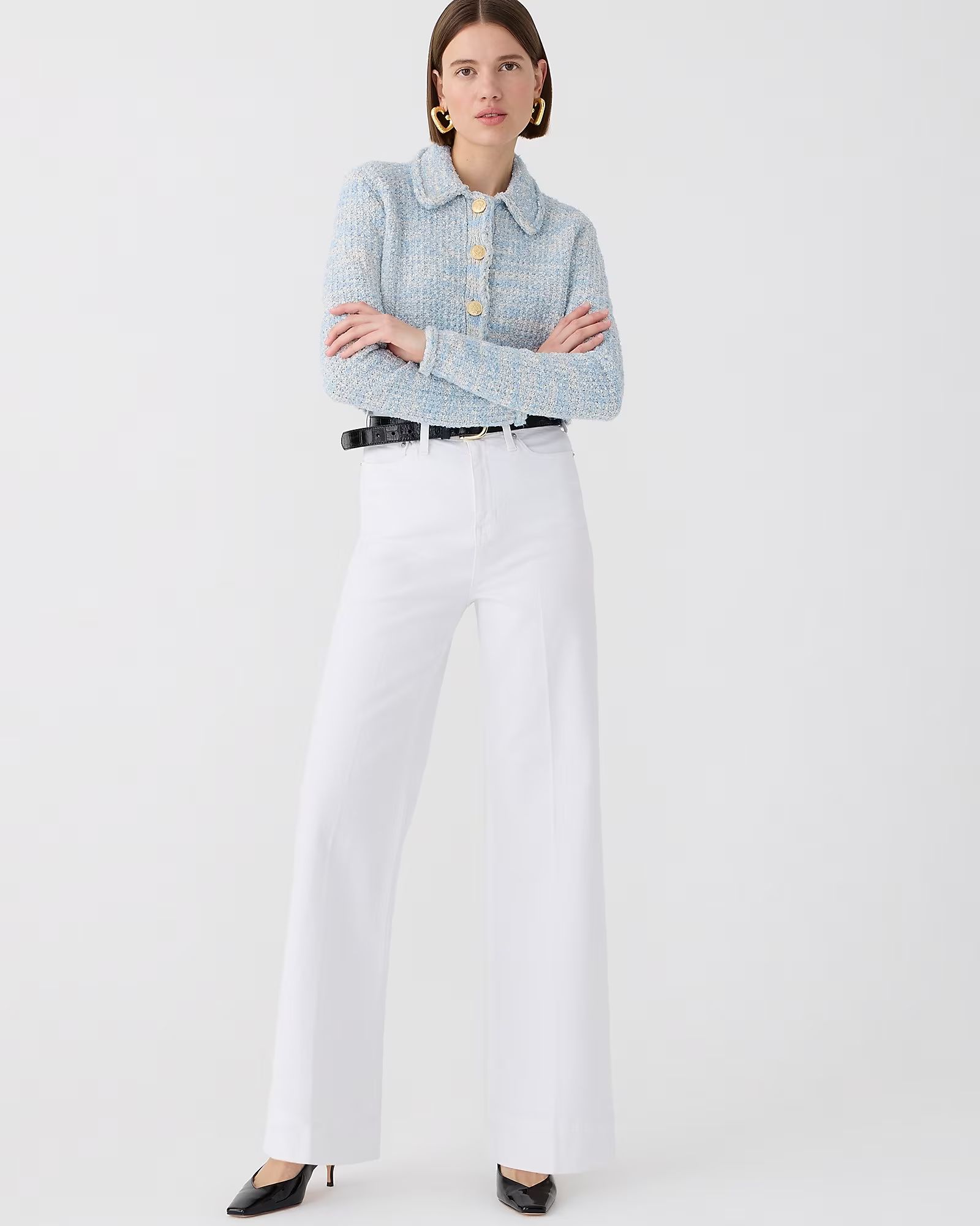 best seller4.4(258 REVIEWS)Wide-leg denim trouser in white$158.00White DenimClassicPetiteTallSele... | J.Crew US