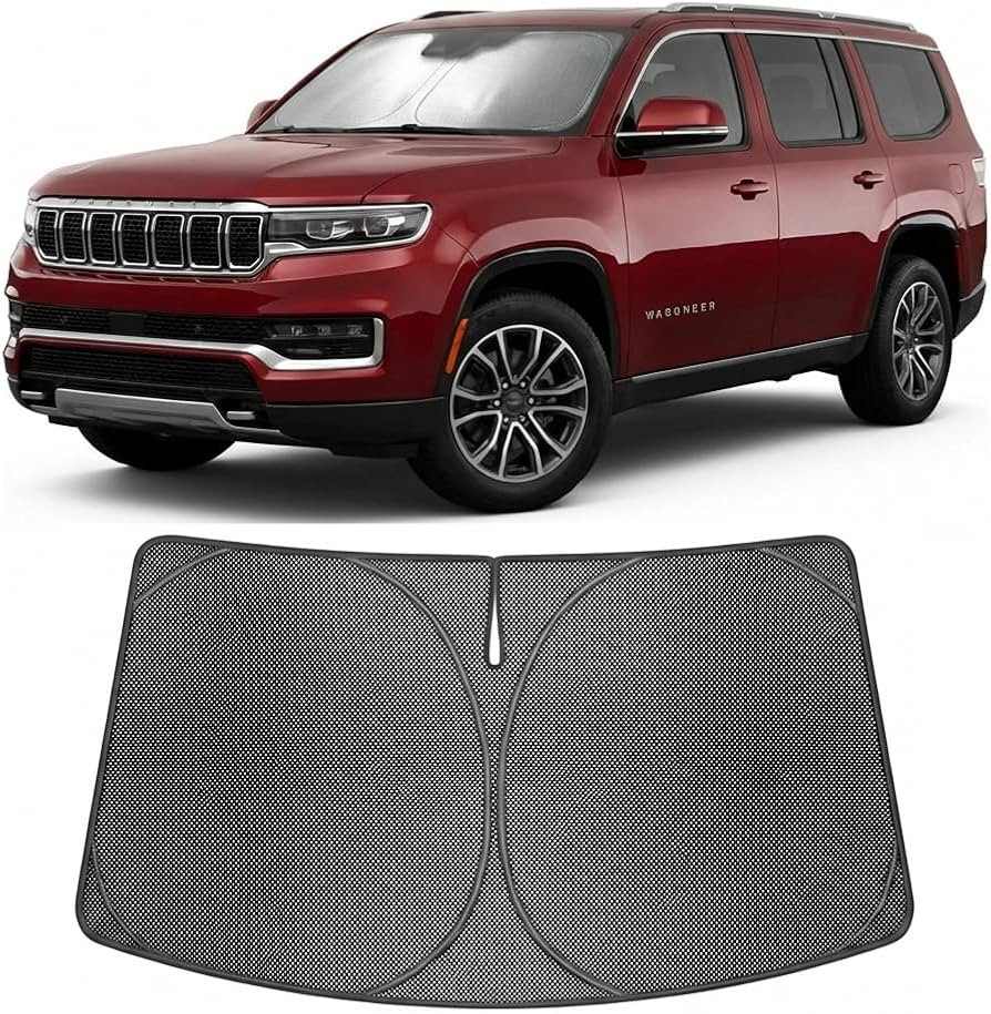 Proadsy Windshield Sun Shade Custom Fit Jeep Wagoneer 2022-2026 Ice Crystal Black Front Window Su... | Amazon (US)