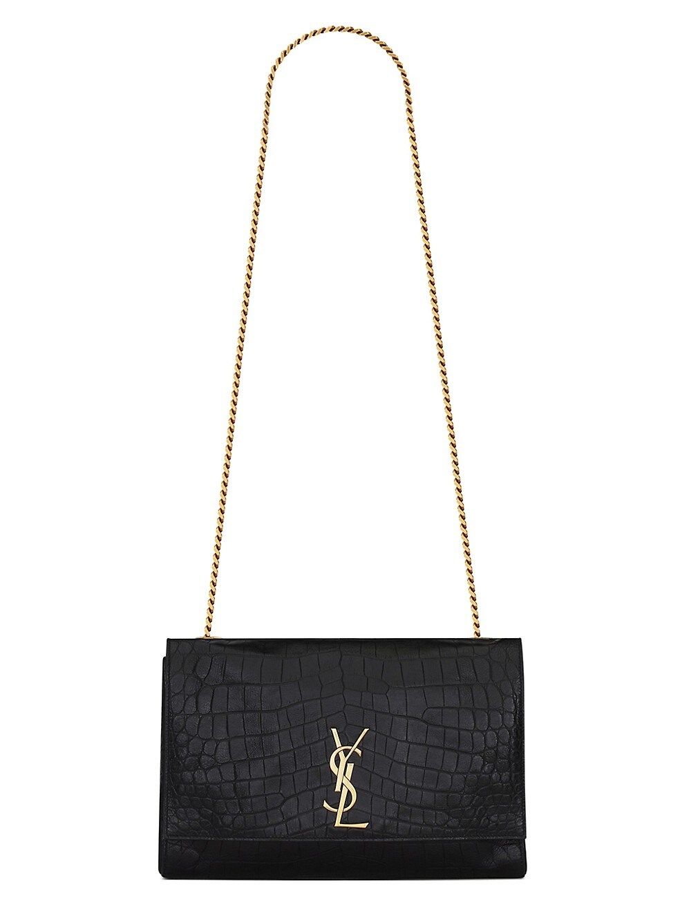 Kate Medium Reversible Chain Bag in Suede and Crocodile-Embossed Leather | Saks Fifth Avenue