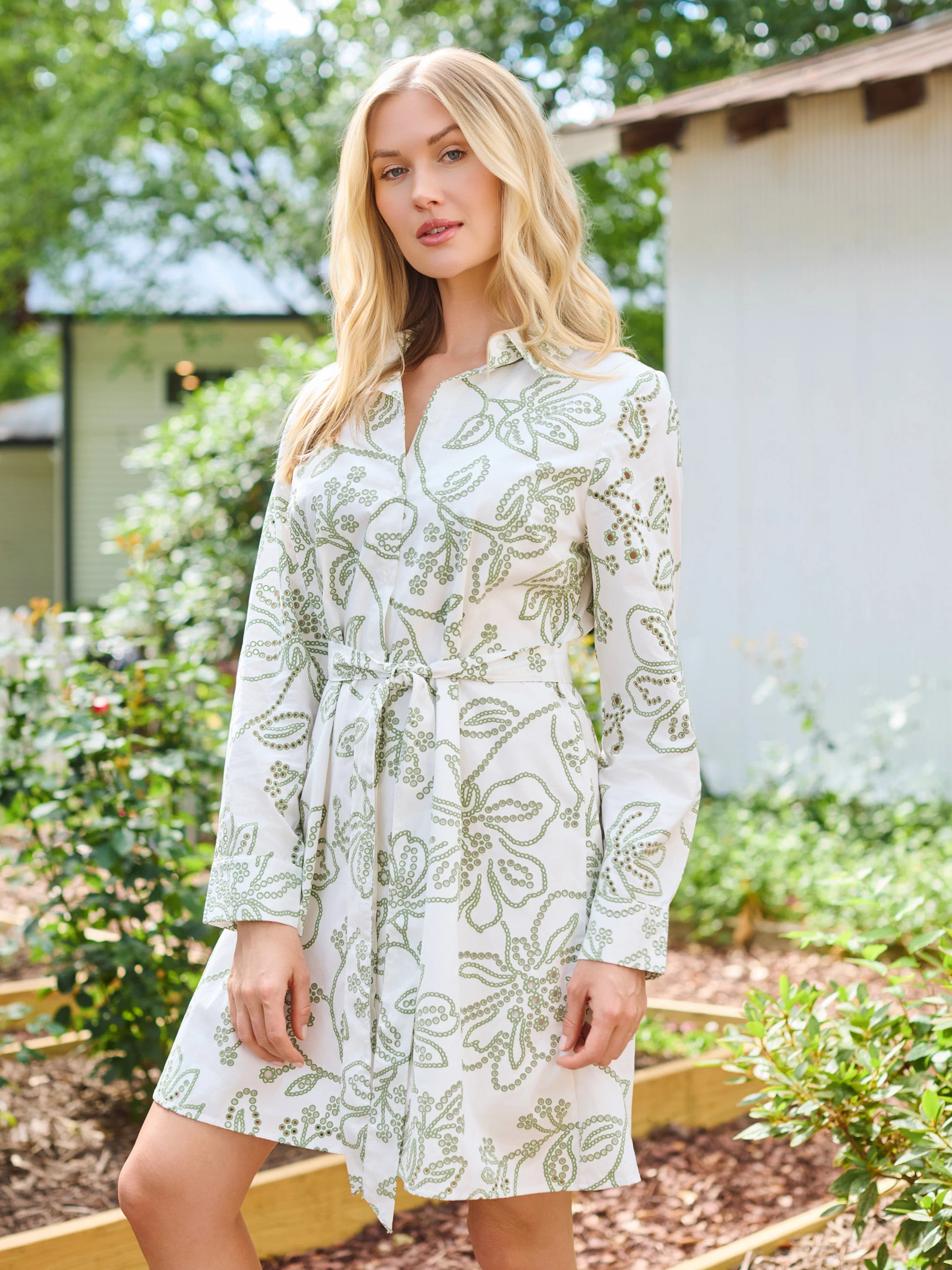 Sarah Dress | Lacecap White | Mary Square