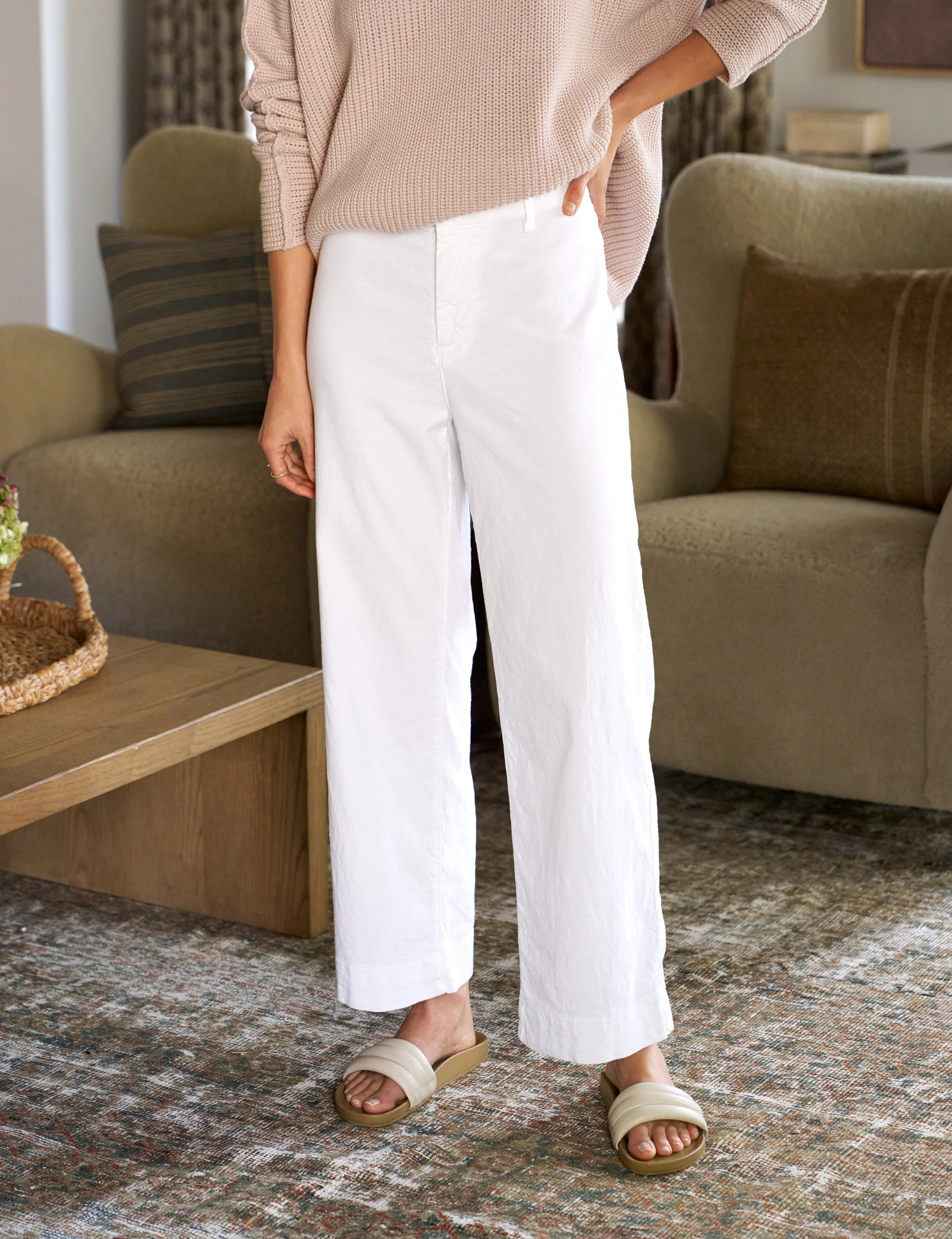 WEXFORD White, Italian Performance Linen | Frank & Eileen