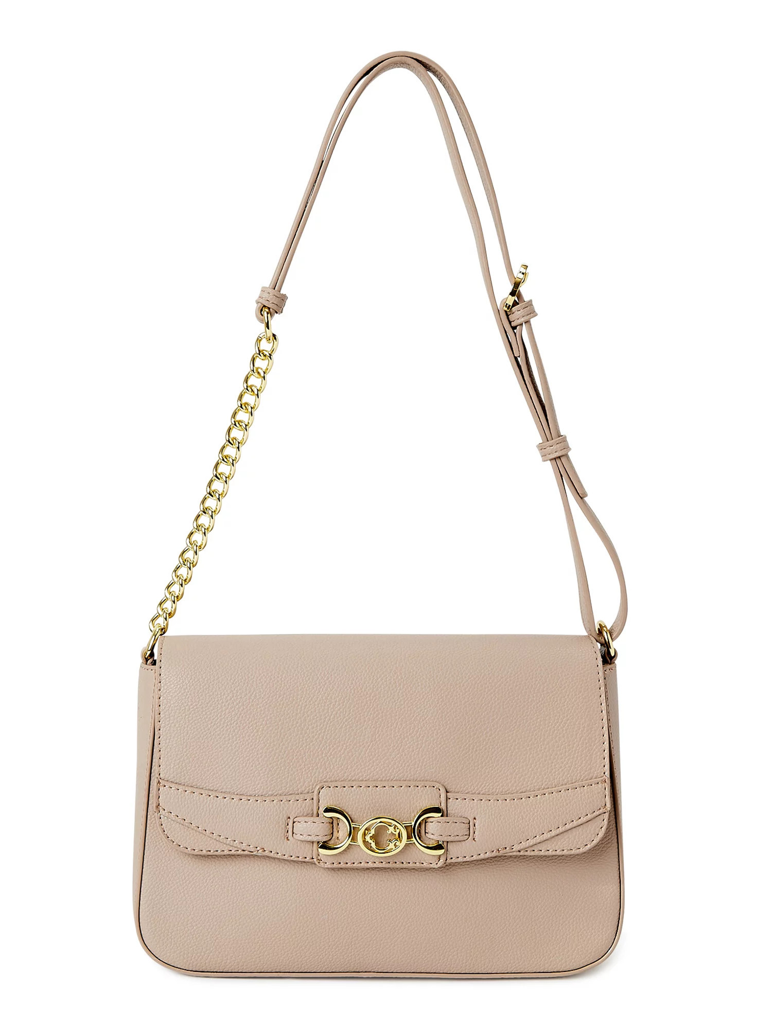 C. Wonder Women's Adult Skye Caviar Texture Flap Shoulder Handbag Oxford Tan | Walmart (US)