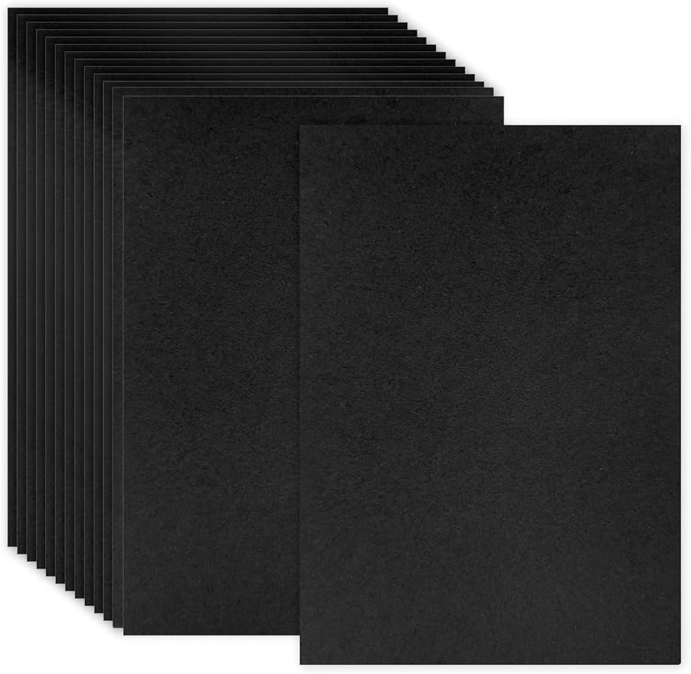50 Sheets Black Cardstock 5 x 7 Inch Thick Paper, Black Smooth Card Stock Printer Paper for Invit... | Amazon (US)