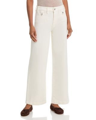 Anessa Rounded Pocket High Rise Wide Leg Jeans in Tonal Ecru | Bloomingdale's (US)