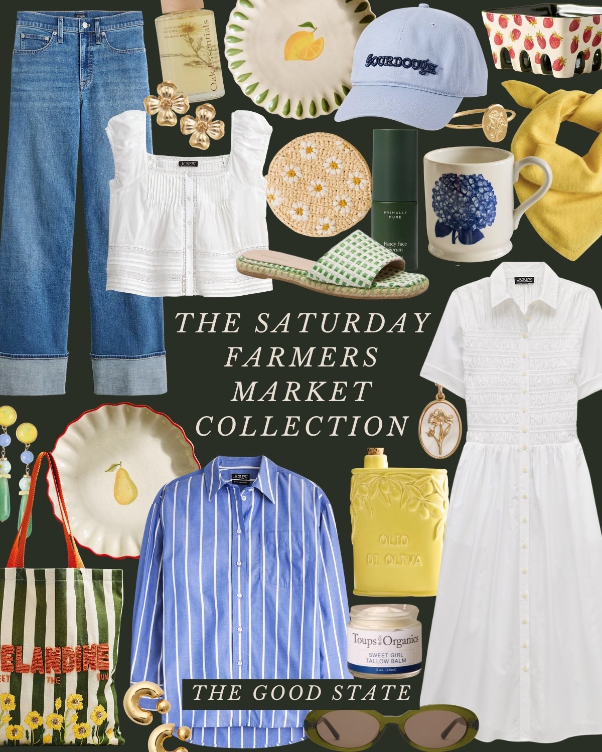 Anthropologie, Anthro, JCrew, JCrew factory, Etsy, stripe shirt, farmers market, yellow, tuckernuck, triangle scarf, market tote, Sezane, lace top, hat, purse, flower, florals, sandals, spring fashion, spring outfit, ootd, slow morning, mug, self care, Easter outfit, Easter basket stuffers, spring dresses, 

#LTKSeasonal #LTKSaleAlert #LTKSpringSale