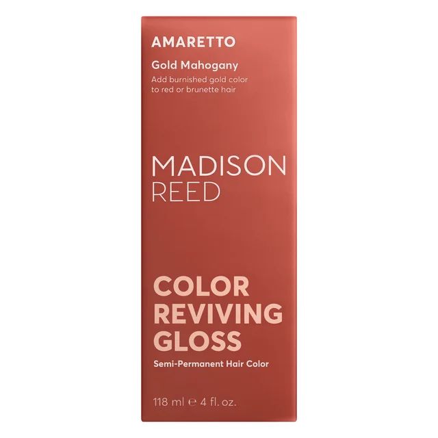 Madison Reed Color Reviving Hair Gloss, Amaretto Brown (Gold Mahogany Tones), 4 oz | Walmart (US)