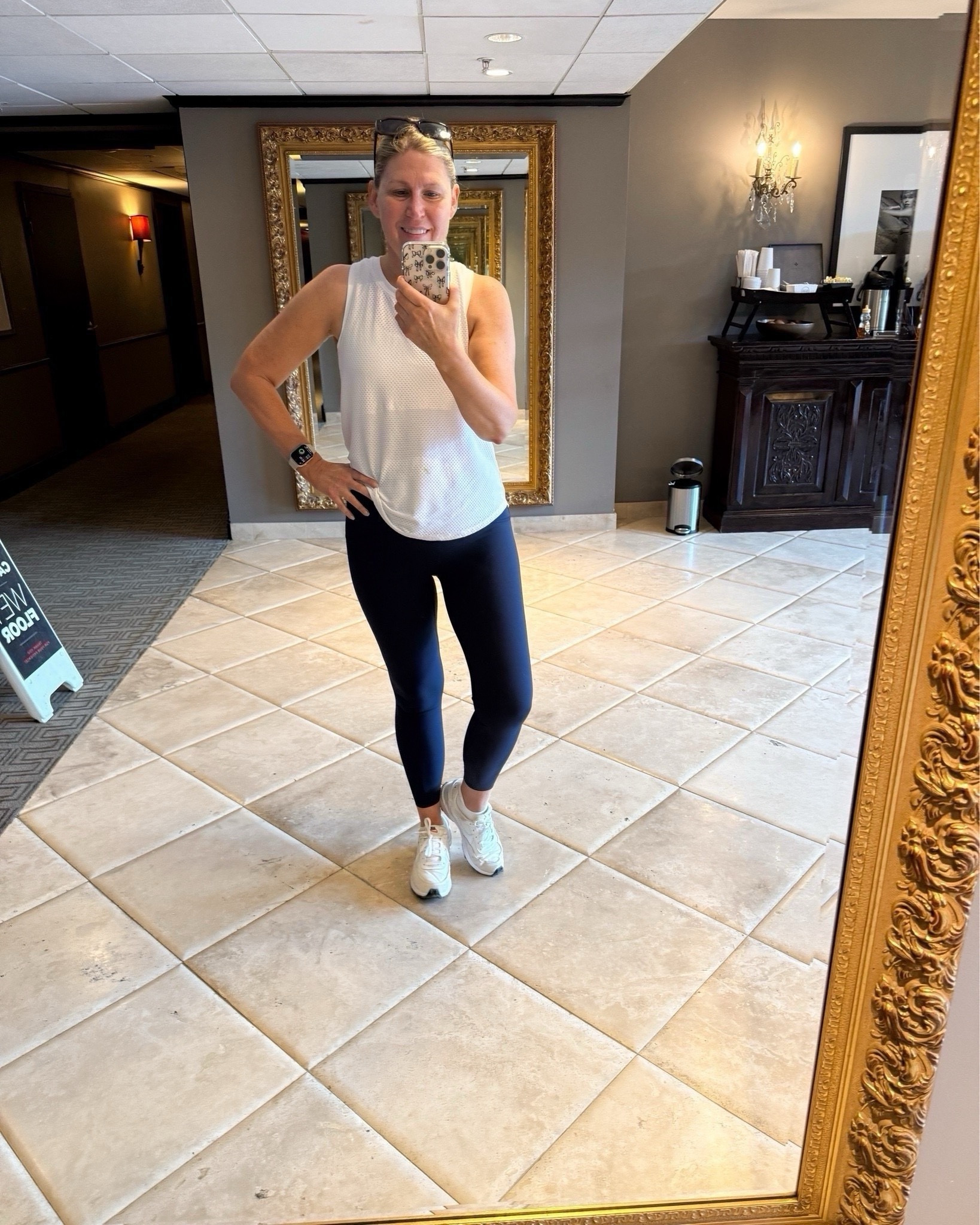 These Nike waffle workout shoes are a go-to in my closet. ♥️ I size up a half size for my workout shoes. Nike seems to run a bit small. 

Spanx leggings are high compression. These are in the shade navy blue. Highly recommend. They have a large waistband. Size up one size. 

Spanx discount code: CINDYXSPANX

Also love this tank. Has a dolphin hem. I have it in *three* colors. Lightweight & breathable. 

Also love this interval sports bra from Athleta. It is my go-to. Has removable pads. I size up one in the sports bras.

#LTKStyleTip #LTKShoeCrush 

#LTKActive #LTKSaleAlert #LTKTravel #LTKMidsize #LTKOver40 #LTKFindsUnder50 #LTKmorningroutine #LTKootd #LTKfitnessgoals