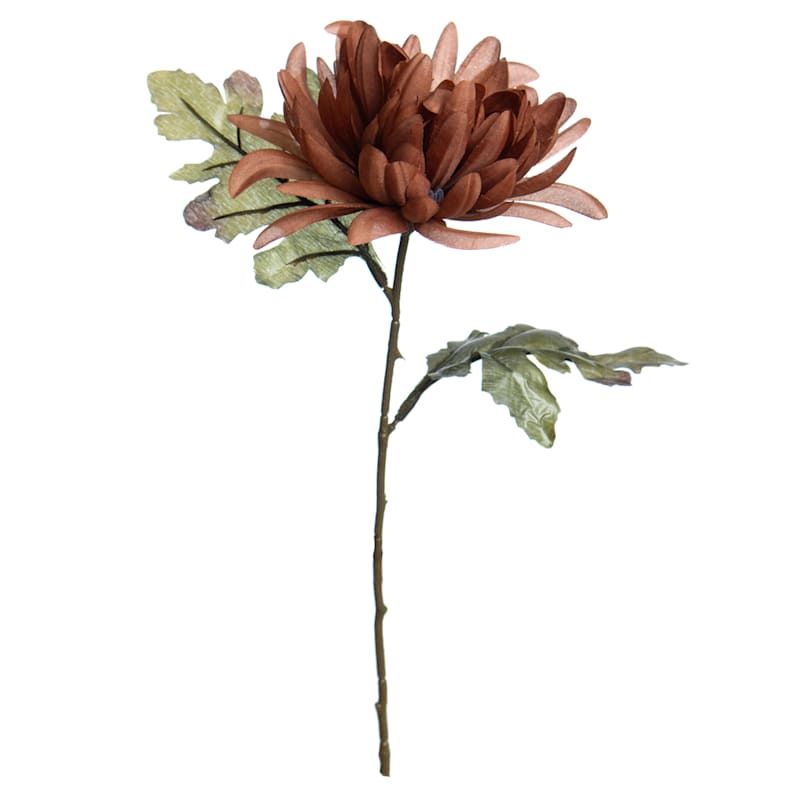 Brown Mum Floral Pick, 12" | At Home