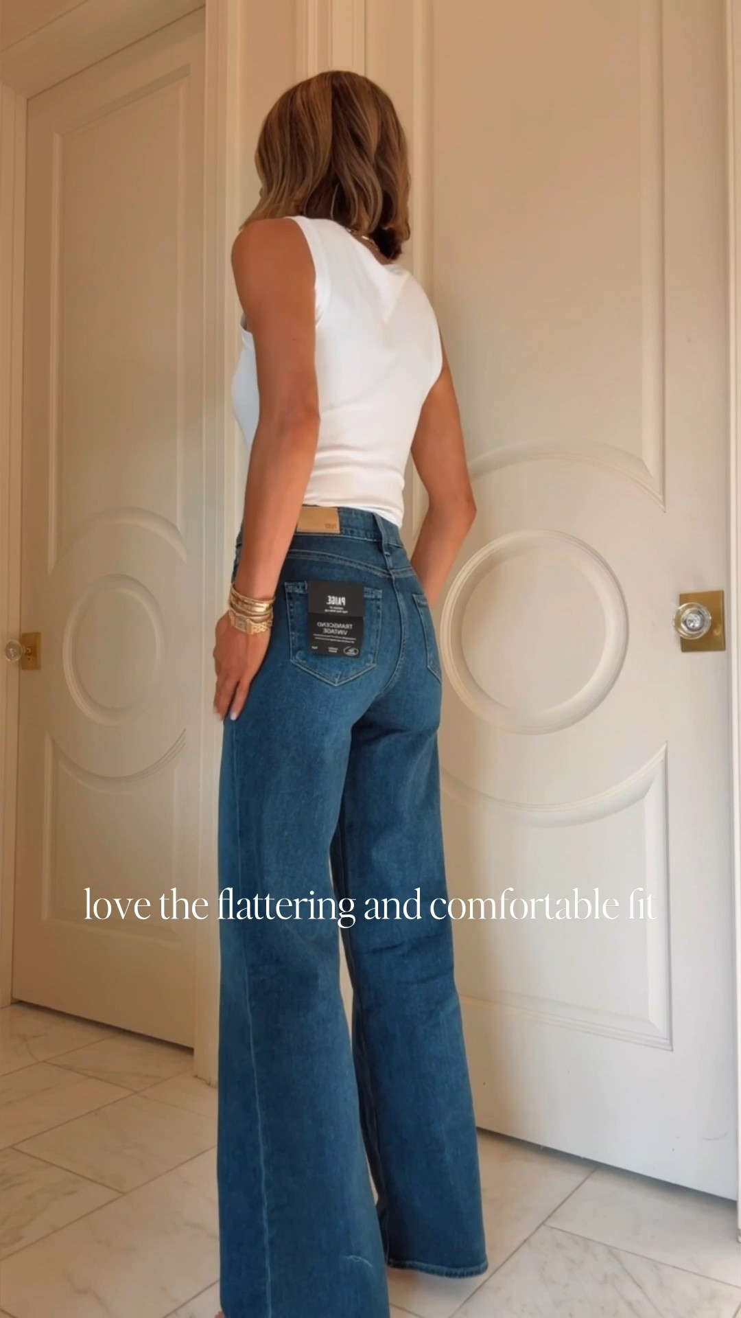 One of my top recommendations for denim this fall is this exact pair. They fit everyone they have nice stretch and are soft. I love the dark wash for fall. I'm 57 for reference wearing size 25. They fit true size.