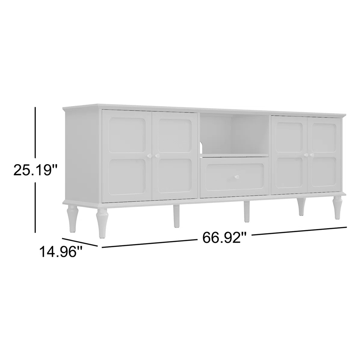 67" Mid-Century Modern TV Stand for TVs up to 75" | Wayfair North America