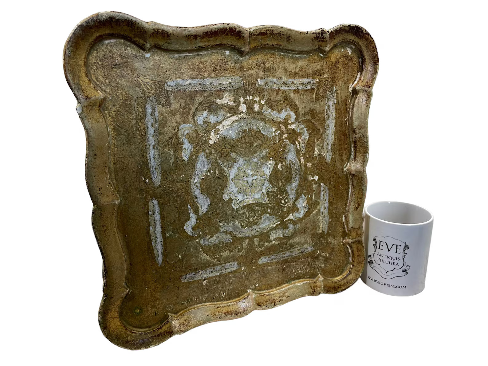 Vintage Italian Florentine Florence Gold Red Wood Ornately Decorated Small Side Table Stand Displ... | Etsy (UK)