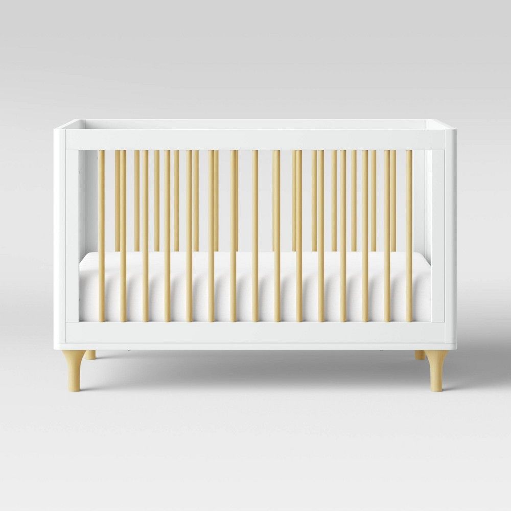 Babyletto Lolly 3-in-1 Convertible Crib with Toddler Rail - White/Natural | Target