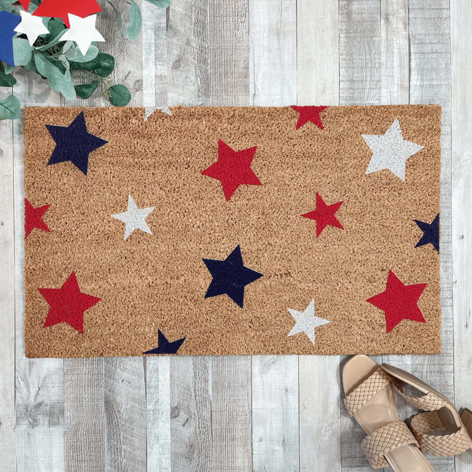 Summer Doormat, Star Doormat, Fourth of July Doormat, Red and White Blue Decor, 4th of July Doorm... | Etsy (Global)