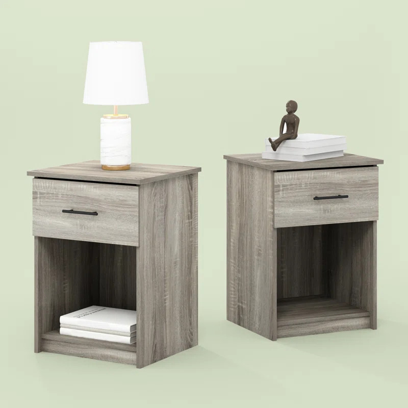 24.2'' Tall 1 - Drawer Nightstand (Set of 2) | Wayfair North America