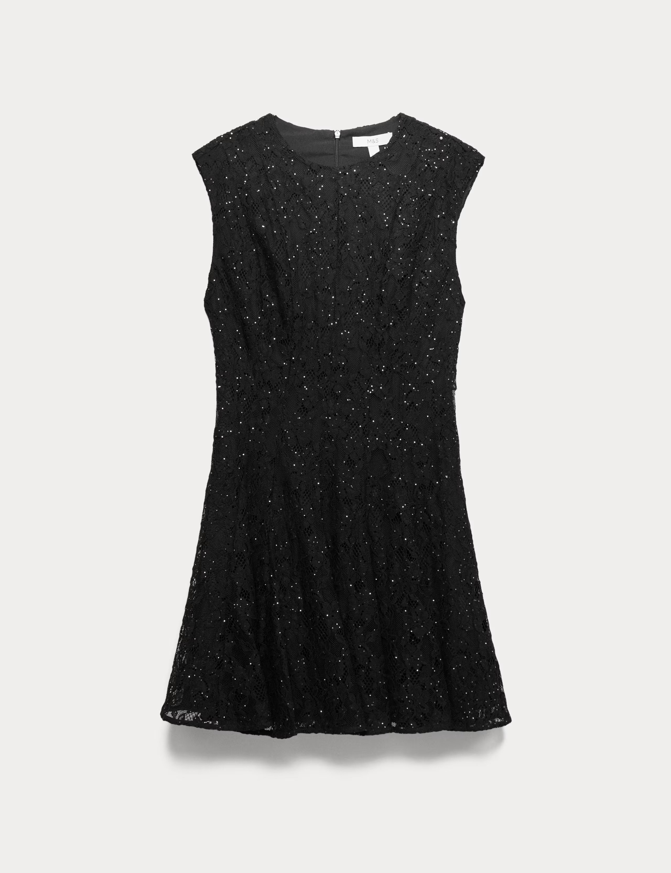 Lace Sequin Mini Skater Dress | M&S | M&S | Marks & Spencer (UK)