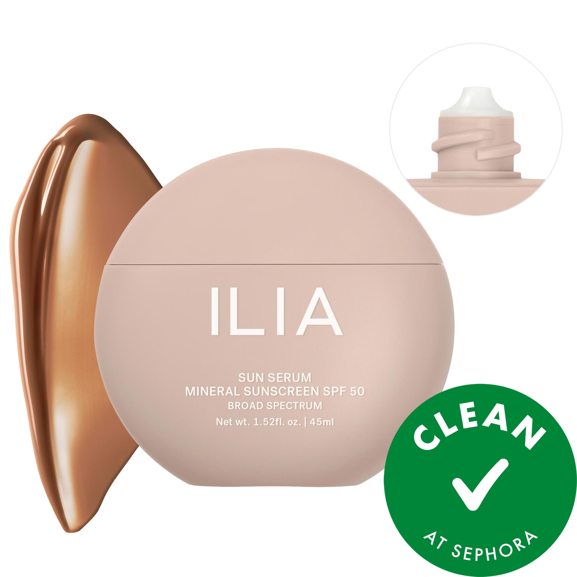 ILIA Sun Serum Mineral Sunscreen SPF 50 with 8-Hour Oil Control Medium-Deep 1.52fl. oz./45ml | Sephora (US)