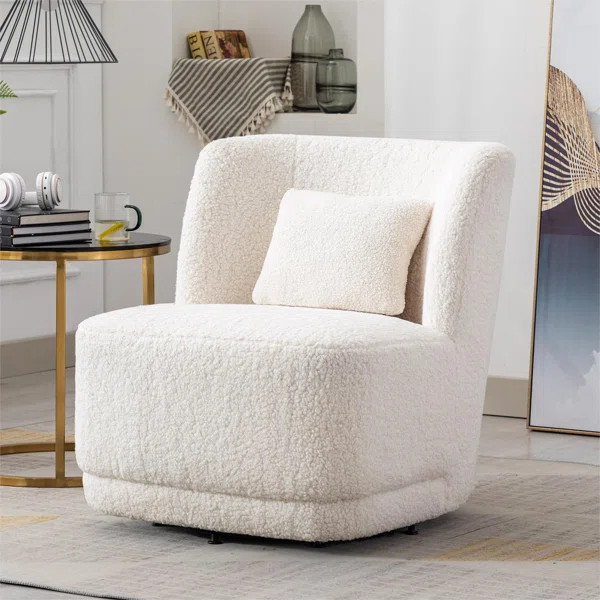 Prattsburgh 26.23" Wide Swivel Barrel Accent Chair | Wayfair North America