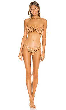 Hunza G Jean Bikini Set in Metallic Copper Leopard from Revolve.com | Revolve Clothing (Global)