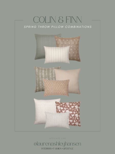 Colin and Finn spring pillow combinations! Almost all throw pillows in our home are Colin and Finn covers. I love the style, quality, and price points are good too for a small business! 

#LTKhome #LTKstyletip