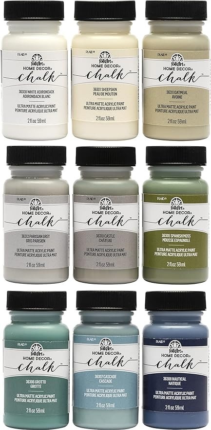 FolkArt Home Decor Ultra Matte Chalk Finish Acrylic Craft Paint Set Formulated for No-Prep Applic... | Amazon (US)
