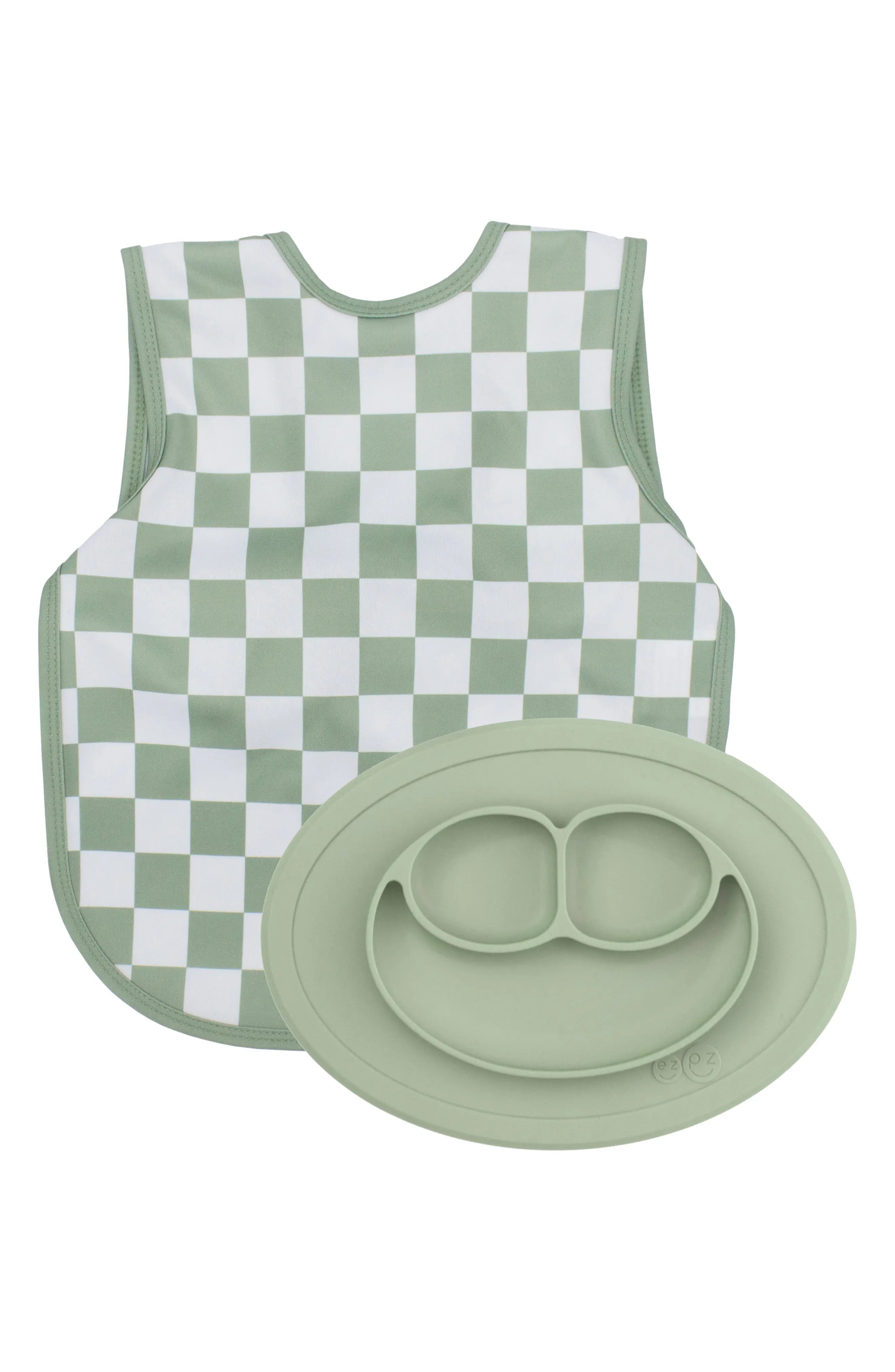 x BapronBaby Sage Checkerboard Bapron & Mini Mat Bundle | Nordstrom | Nordstrom