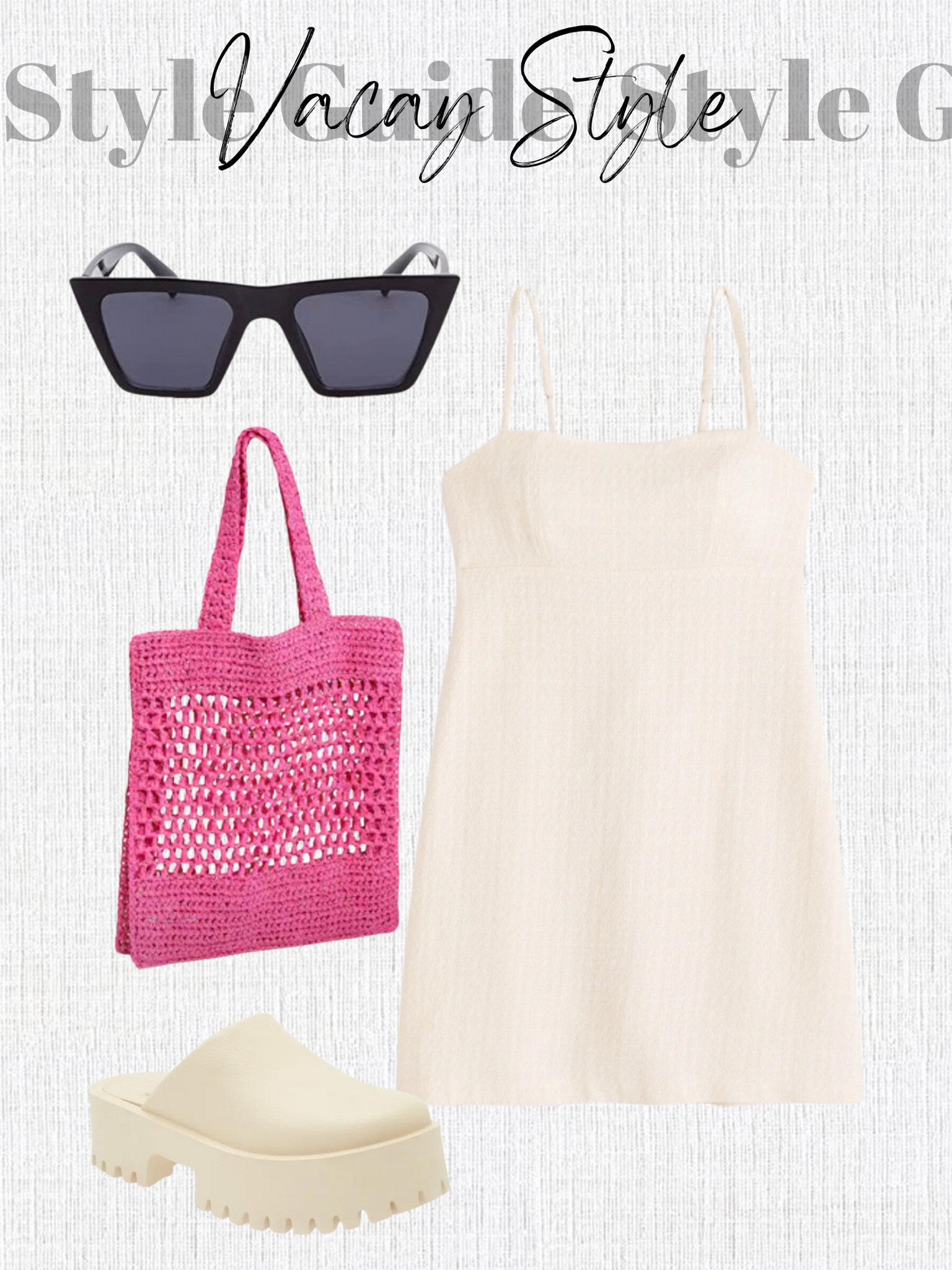 Vacation style, resort wear, spring break, vacation outfit, beach vacation, straw bag, tweed mini dress

#LTKstyletip #LTKtravel #LTKSeasonal