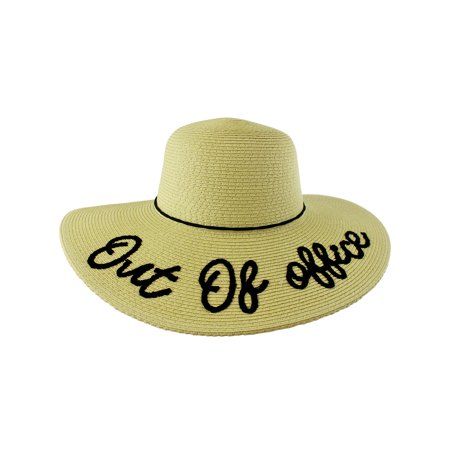 Out Of Office Embroidered Beach Floppy Sun Hat | Walmart (US)