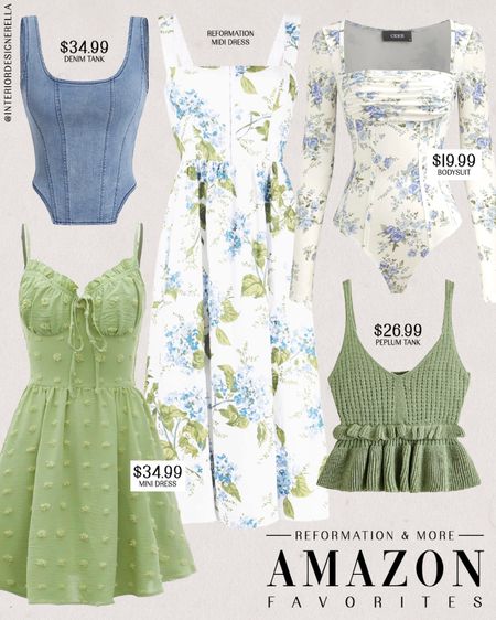 REFORMATION + Amazon finds!✨ $19.99 Amazon floral bodysuit + $34.99 Amazon mini dress!✨ Share this post with a friend!!🤗 Click on the “Shop OOTD Collages” collections on my LTK to shop!🤗 Have an amazing day!! Xo!!

#LTKfindsunder50 #LTKwedding #LTKparties