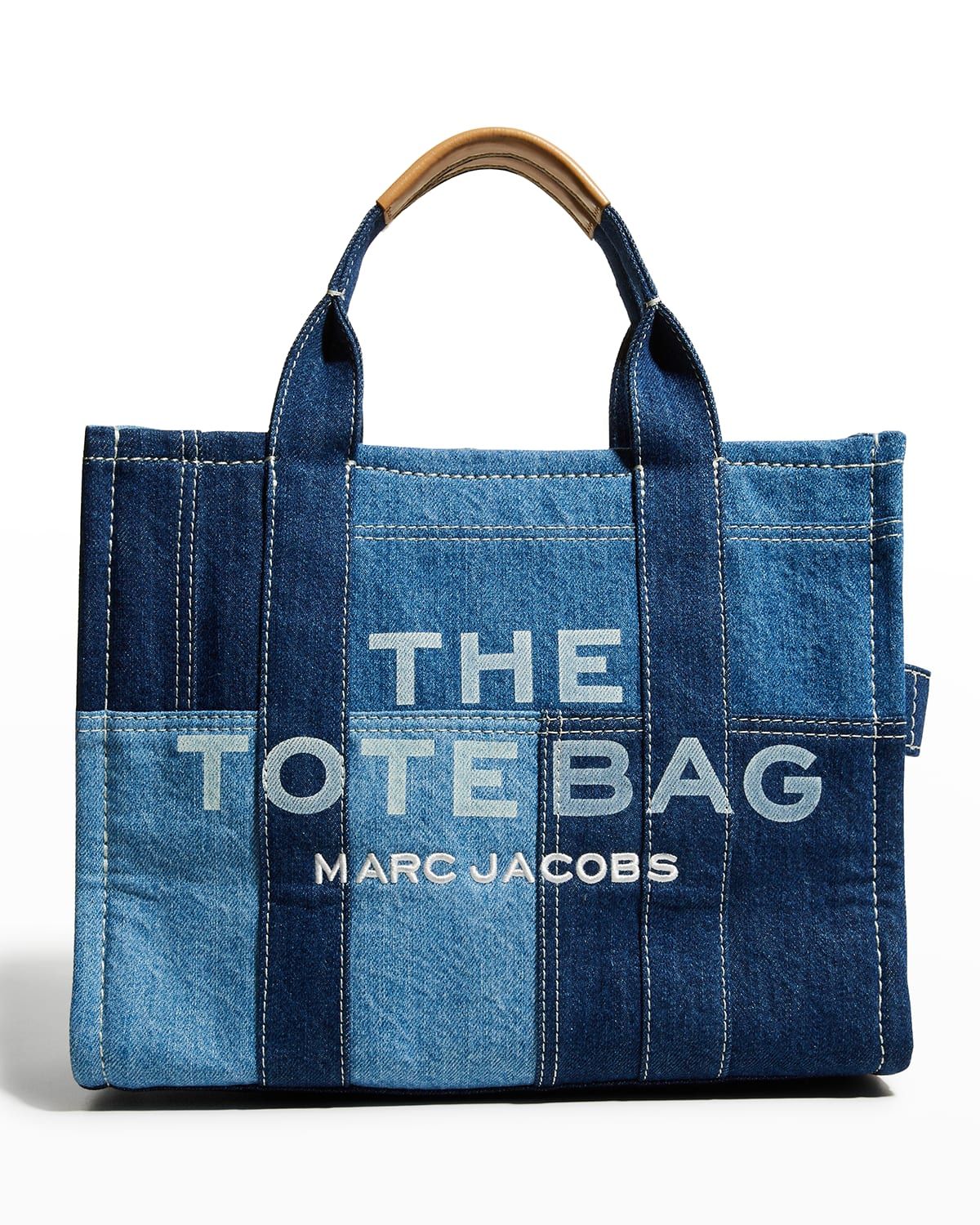 Small Traveler Patchwork Denim Tote Bag | Neiman Marcus