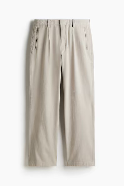 H & M - Relaxed-Fit Linen-Blend Pants - Beige | H&M (US + CA)