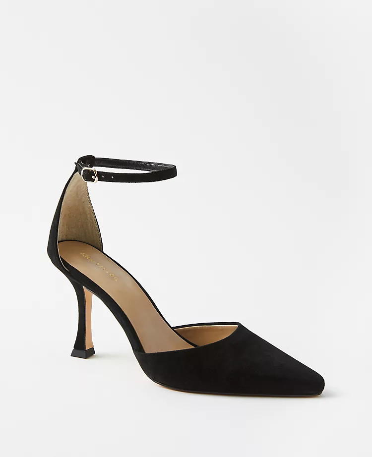 Suede Ankle Strap Pumps | Ann Taylor | Ann Taylor (US)