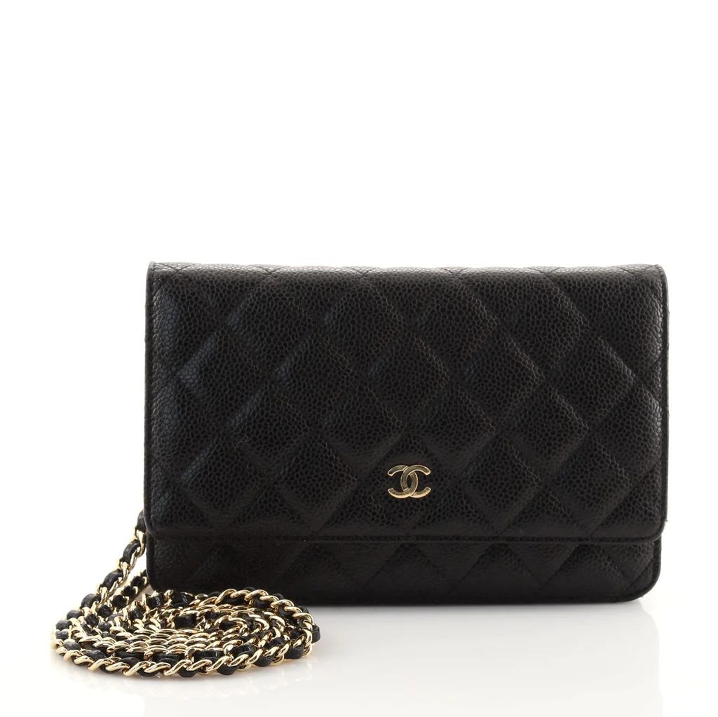 Wallet on Chain Quilted Caviar | Rebag