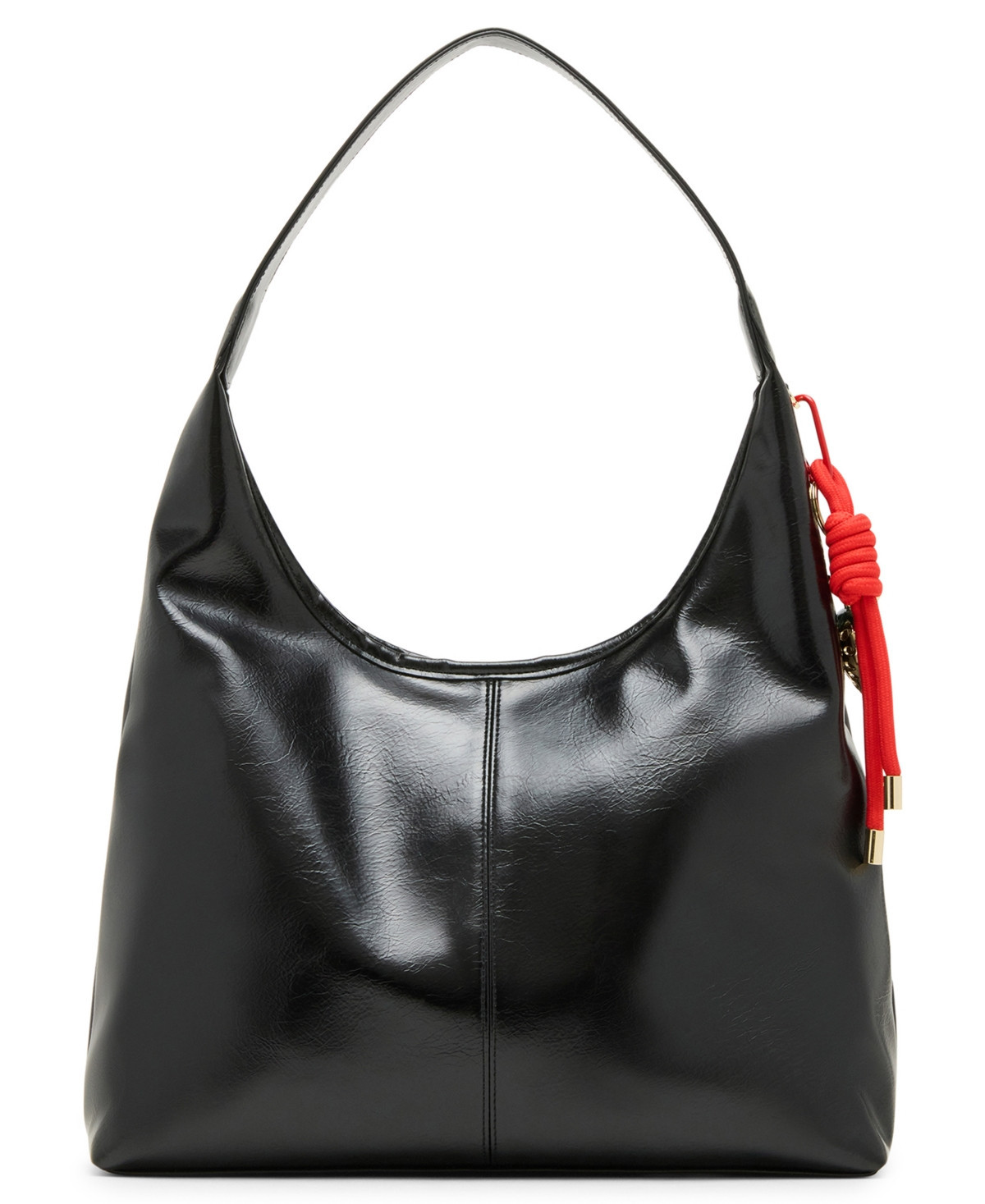 Madden Girl Carly Crinkle Medium Hobo Bag - Black | Macy's