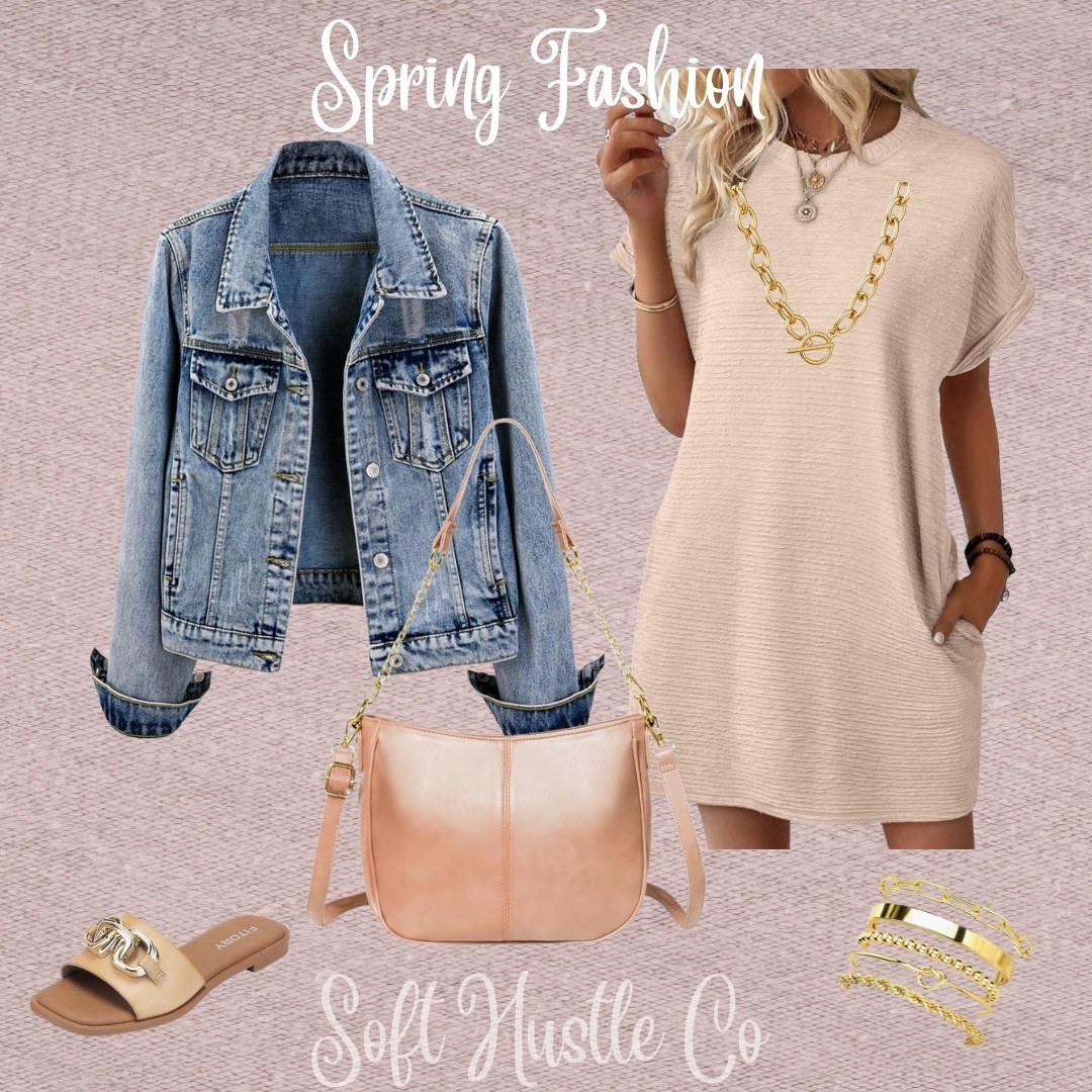 Spring casual. Comfy t-shirt dress and denim. 

#ad #amazonfashion #springcasualfashion

#LTKgrwm #LTKSeasonal