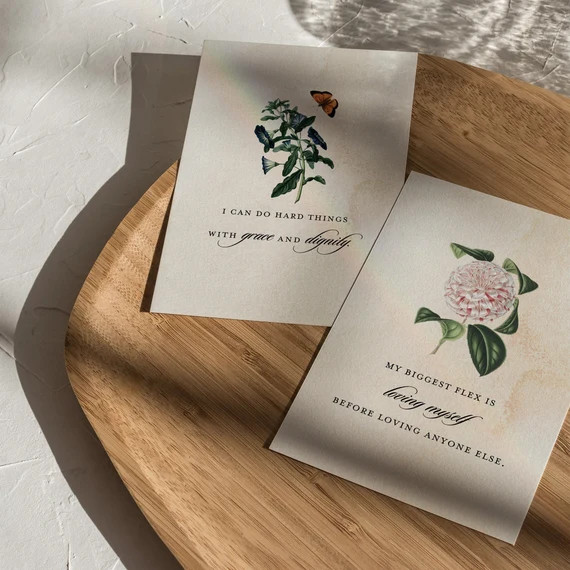 Aesthetic Printable Affirmation Cards for Women and Girls  - Etsy | Etsy (US)