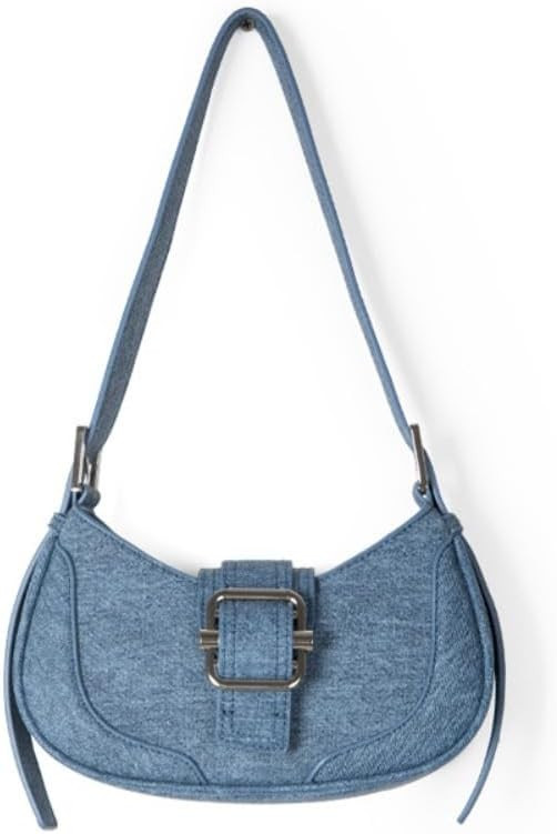 Vintage Adjustable Mini Shoulder Bag for Women Cool Girl PU Bag Hobo Clutch Tote HandBag with Zip... | Amazon (US)