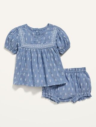 Short-Sleeve Printed Top and Bloomers Set for Baby | Old Navy (US)