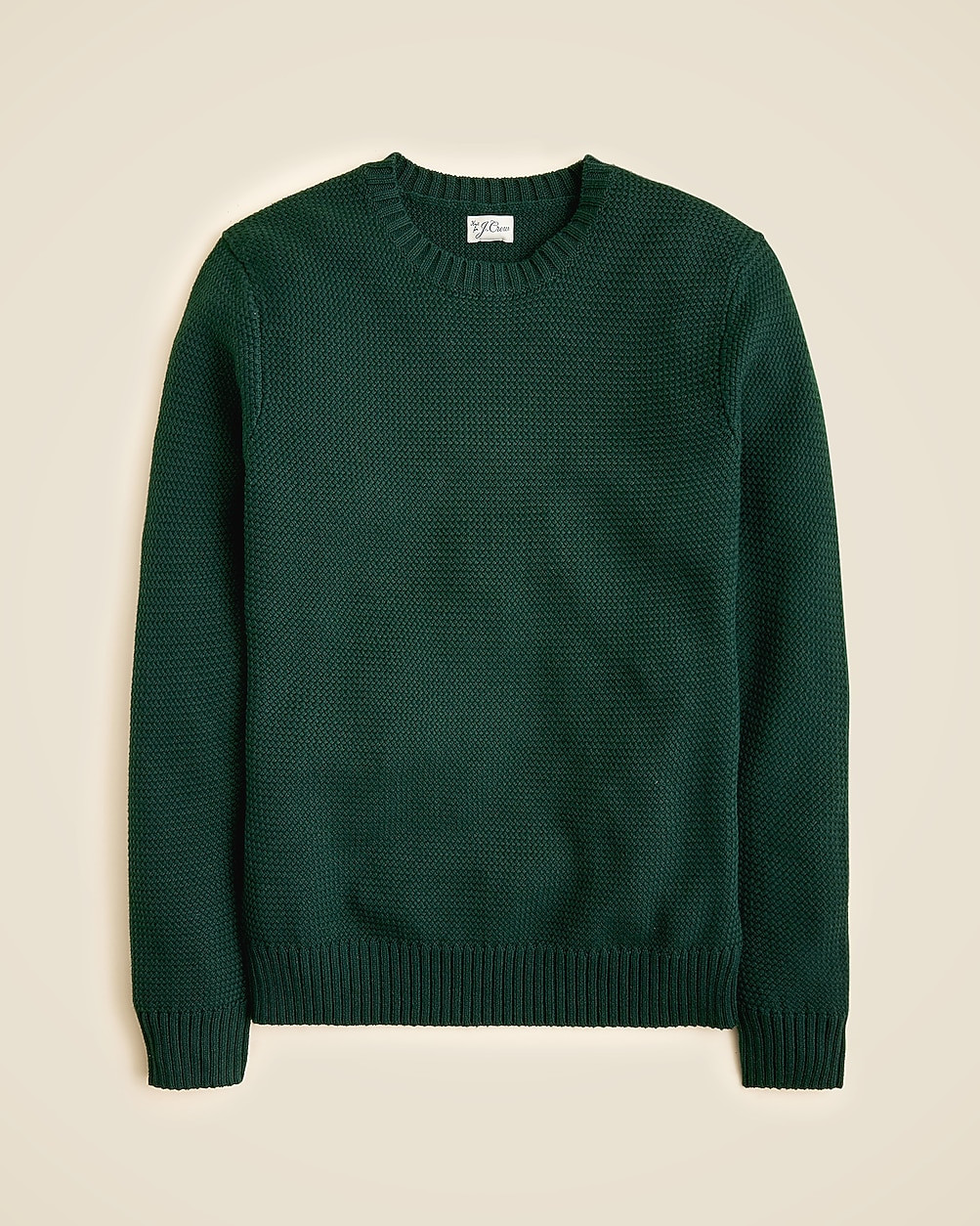 Basket-stitch cotton crewneck sweater | J. Crew US