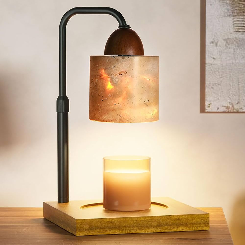 Candle Warmer Lamp with Timer, Adjustable Height Dimmable Candle Lamp Warmer for Bedroom, Wax War... | Amazon (US)